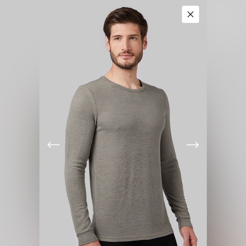 Mens Midweight Waffle Baselayer Crewtop